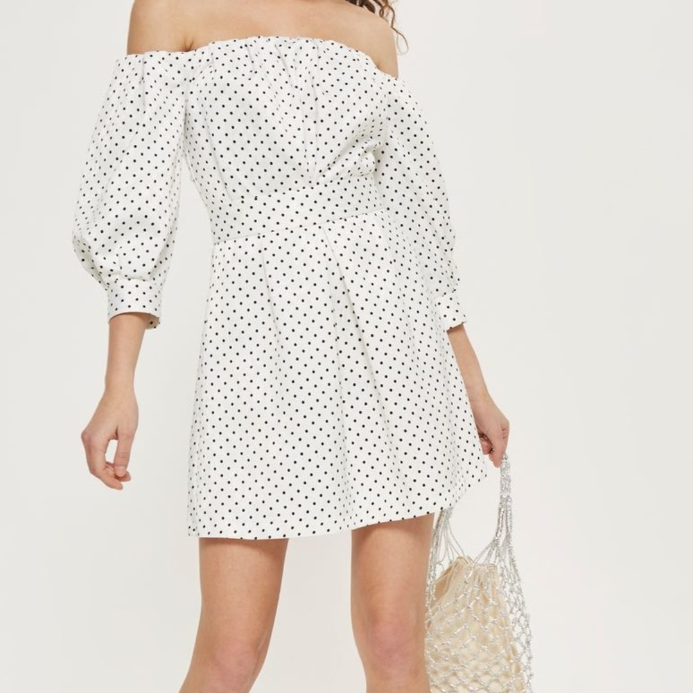 Topshop polka dot dress
